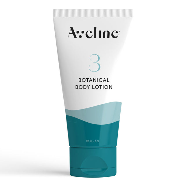 Aveline Botanical Body Lotion tube on a white background